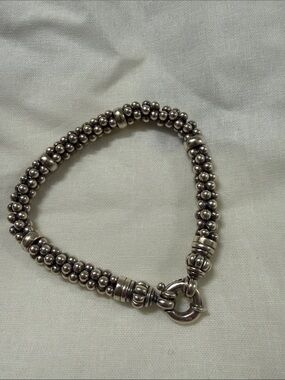 Lagos Sterling Silver Caviar Bracelet with Toggle Clasp